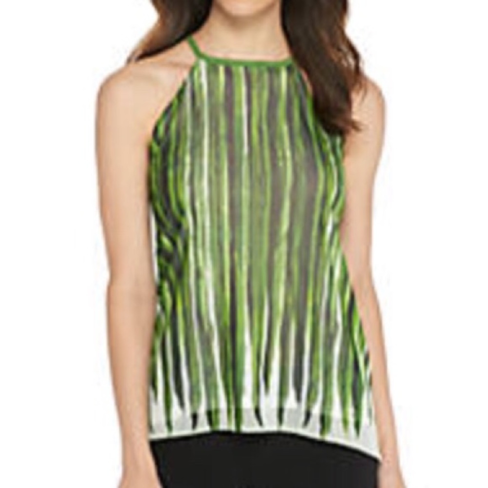 NEW The Limited A-line halter palm print blouse M